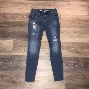 High rise skinny jeans
